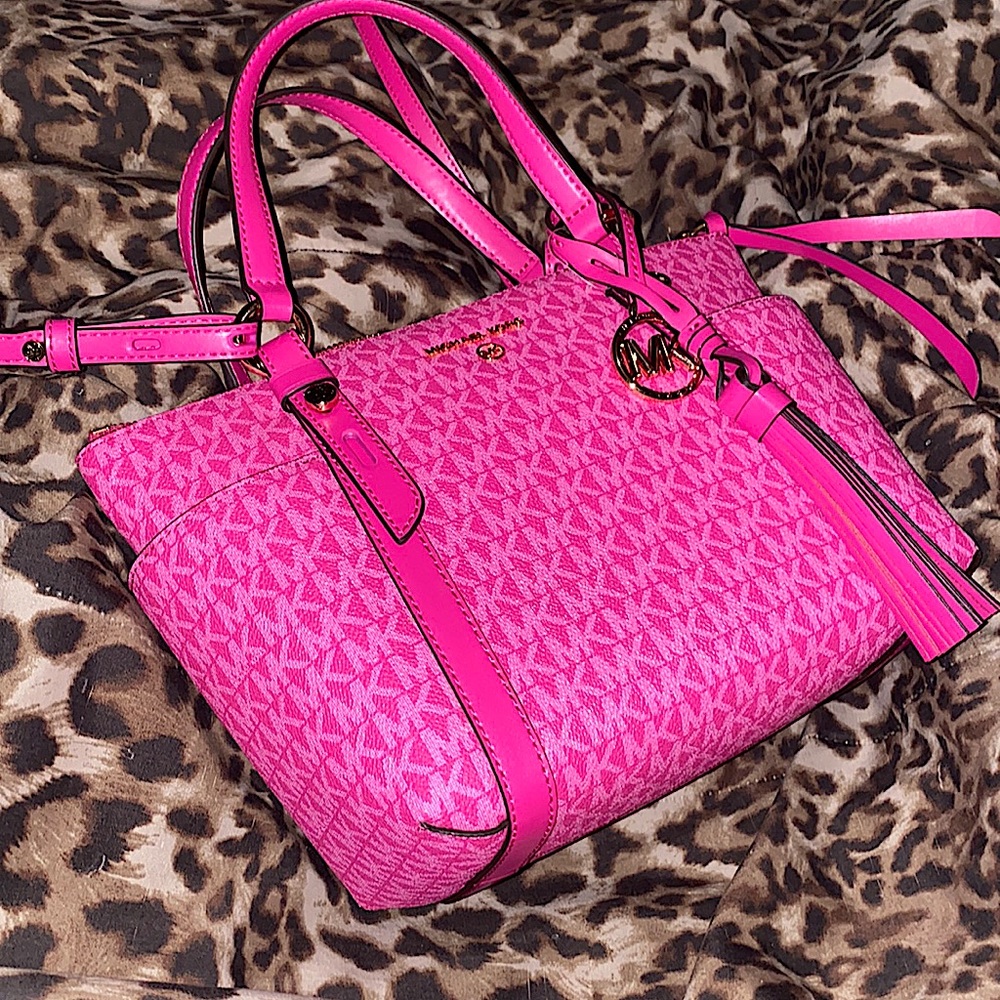 Sullivan Signature Logo And Logo Charm Small Convertible Tote Bag